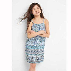 Gap Kids NWT Blue Floral Print Spaghetti Sun Dress